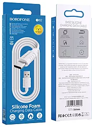 Кабель Borofone BX52 USB-A - Type-C 15w 3a 1м cable White - мініатюра 4 Кабель Borofone BX52 USB-A - Type-C 15w 3a 1м cable White - мініатюра 4
