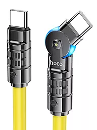 Кабель Hoco U118 Triumph USB Type-C - Type-C 60w 3a 1.2м PD cable yellow