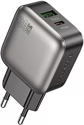 Сетевое зарядное устройство Borofone BAS55A 30w GaN PD/QC USB-C/USB-A ports fast charger black