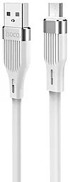 Кабель Hoco U72 Forest Silicone USB-A - micro USB 12w 2.4a 1.2м cable White