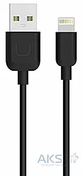 Кабель Usams U-Turn USB-A - Lightning 12w 2.4a 0.25м cable Black - фото Кабель Usams U-Turn USB-A - Lightning 12w 2.4a 0.25м cable Black