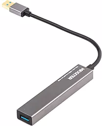 USB-A хаб Maxxter 4хUSB3.0 (HU3A-4P-02) Grey - мініатюра 2