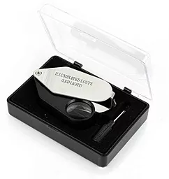 Лупа ручная Magnifier MG21002 21мм/10х с Led подсветкой - миниатюра 2