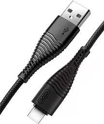 Кабель XO NB48 USB-A - Type-C 10.5w 1м cable Black - фото Кабель XO NB48 USB-A - Type-C 10.5w 1м cable Black