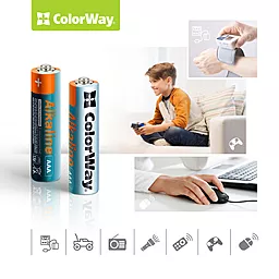 Батарейки ColorWay Alkaline Power AAA/LR03 4шт - миниатюра 3