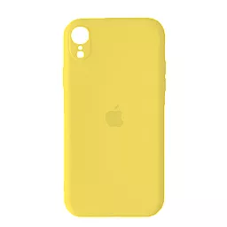 Чехол Silicone Case Full Camera Square для Apple iPhone XR  Yellow