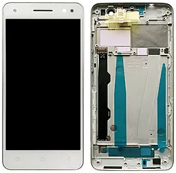 Дисплей Lenovo Vibe S1 Lite (S1La40) з тачскріном і рамкою, White