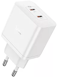 Сетевое зарядное устройство с быстрой зарядкой Hoco N35 45w PD 2xUSB-C ports charger white - фото Сетевое зарядное устройство с быстрой зарядкой Hoco N35 45w PD 2xUSB-C ports charger white