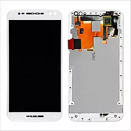 Дисплей Motorola Moto X Style (XT1570, XT1572, XT1575) с тачскрином и рамкой, White