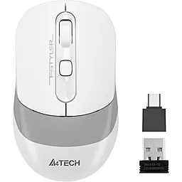 Компьютерная мышка A4Tech Fstyler FG10CS Air Grayish White - фото Компьютерная мышка A4Tech Fstyler FG10CS Air Grayish White