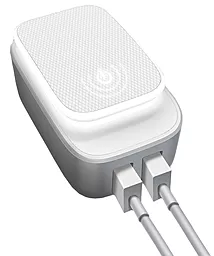 Сетевое зарядное устройство LDNio Led Touch Lamp + Lightning Cable White (A2205) - миниатюра 2