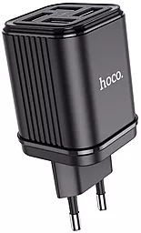 Мережевий зарядний пристрій Hoco C84A 2.4a 4xUSB-A ports charger black
