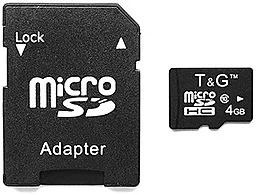 Карта пам'яті T&G MicroSDHC 4GB UHS-I Class 10 + SD-adapter (TG-4GBSDCL10-01)