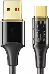 USB Кабель McDodo Amber Transparent CA-2090 100w 6a 1.2m USB Type-C cable black
