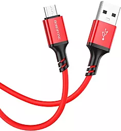 Кабель Borofone BX83 Famous USB-A - micro USB 12w 2.4a 1м cable Red - мініатюра 3 Кабель Borofone BX83 Famous USB-A - micro USB 12w 2.4a 1м cable Red - мініатюра 3