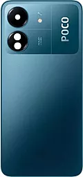 Задняя крышка корпуса Xiaomi Poco C65 со стеклом камеры Blue - фото Задняя крышка корпуса Xiaomi Poco C65 со стеклом камеры Blue