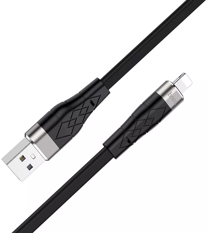 Кабель Hoco X53 Angel USB-A - Lightning 12w 2.4a 1м cable Black - фото 2