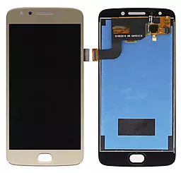 Дисплей Motorola Moto E4 (XT176x, XT1767, XT1768) (USA, з вирізом під кнопку) з тачскріном, Gold