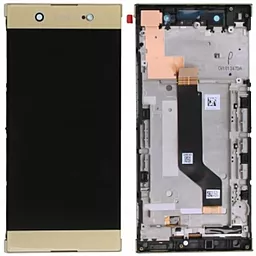 Дисплей Sony Xperia XA1 Ultra (G3212, G3221, G3223, G3226) с тачскрином и рамкой, Gold
