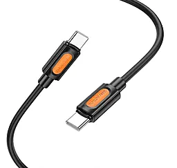 Кабель Borofone BX114 Structure USB Type-C - Type-C 60w 3a 1м PD cable Black - мініатюра 3 Кабель Borofone BX114 Structure USB Type-C - Type-C 60w 3a 1м PD cable Black - мініатюра 3