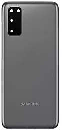 Задняя крышка корпуса Samsung Galaxy S20 G980 со стеклом камеры Original Cosmic Grey - фото Задняя крышка корпуса Samsung Galaxy S20 G980 со стеклом камеры Original Cosmic Grey