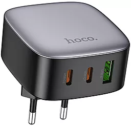 Сетевое зарядное устройство Hoco CS33A 30w PD 2xUSB-C/USB-A ports charger black - фото Сетевое зарядное устройство Hoco CS33A 30w PD 2xUSB-C/USB-A ports charger black
