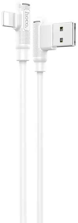 Кабель Hoco X46 Soft Silicone USB-A - Lightning 12w 2.4a 1м cable White - фото 1