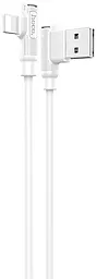 Кабель Hoco X46 Soft Silicone USB-A - Lightning 12w 2.4a 1м cable White
