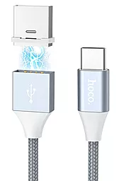 Кабель Hoco U40B Magnetic Adsorption USB-A - Type-C 12w 2.4a 1м cable Gray - фото Кабель Hoco U40B Magnetic Adsorption USB-A - Type-C 12w 2.4a 1м cable Gray