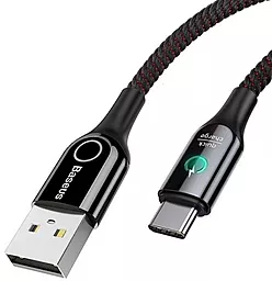Кабель USB Baseus Light Intelligentс Auto Power-OFF USB Type-C Cable  Black (CATCD-01) - миниатюра 3