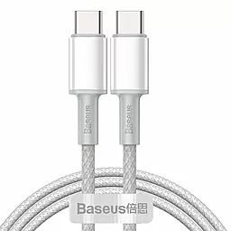 Кабель USB PD Baseus High Density Braided 20V 5A USB Type-C - Type-C Cable White (CATGD-02)
