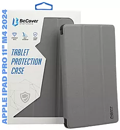 Чехол для планшета BeCover Smart Case для Apple iPad Pro 11" M4 2024 Grey (711625) - фото Чехол для планшета BeCover Smart Case для Apple iPad Pro 11" M4 2024 Grey (711625)