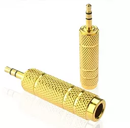 Аудио переходник EasyLife Jack 6.35 mm - mini Jack 3.5 mm M/F gold (YT-C-3.5(F) / 6.3(F)-G)