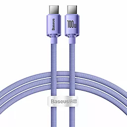 Кабель USB PD Baseus Crystal Shine 20V 5A 2M USB Type-C - Type-C Cable Violet (CAJY000705)