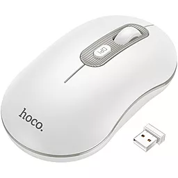 Компьютерная мышка Hoco GM21 Platinum Wireless (6931474790958) white - фото Компьютерная мышка Hoco GM21 Platinum Wireless (6931474790958) white