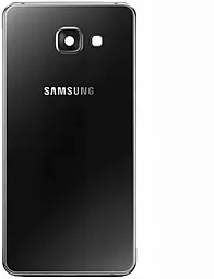 Задняя крышка корпуса Samsung Galaxy A3 2016 A310F со стеклом камеры Original Black - фото Задняя крышка корпуса Samsung Galaxy A3 2016 A310F со стеклом камеры Original Black