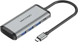 Мультипортовый USB Type-C хаб Vention 6-in-1 USB 3.1 gray (TGRHB)