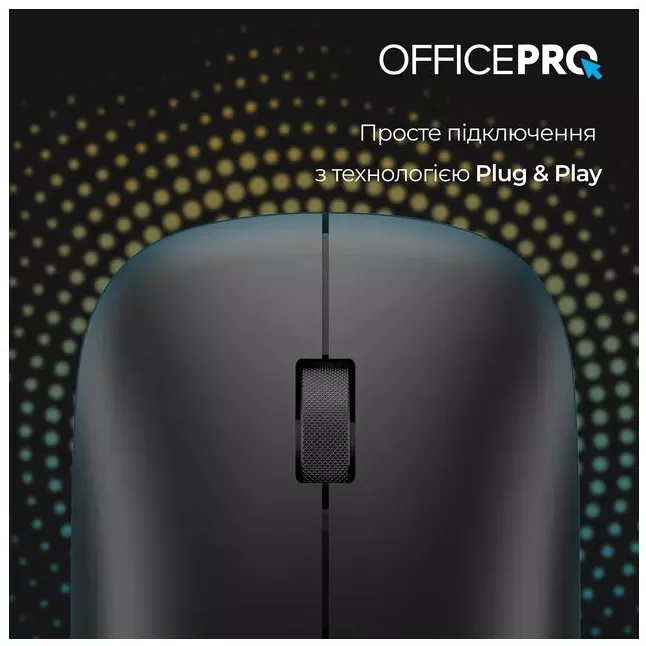 Компьютерная мышка OfficePro M225B Silent Click Wireless Black - фото 8