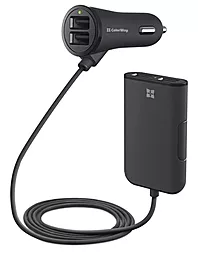 Автомобильное зарядное устройство ColorWay 2.4a 4xUSB-A ports car charger black (CW-CHA005-BK) - фото Автомобильное зарядное устройство ColorWay 2.4a 4xUSB-A ports car charger black (CW-CHA005-BK)