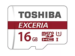 Карта памяти Toshiba microSDHC 16 GB Exceria Class 10 UHS-I U1 + SD-адаптер (THN-M302R0160EA) - миниатюра 2