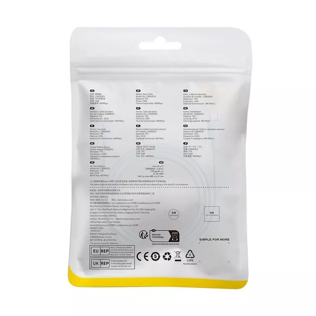 Кабель Baseus Pudding Series USB Type-C - Lightning 20w 3a 1.2м PD сable Blue (P10355701311-00) - фото 8