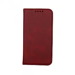Чехол-книжка 1TOUCH Premium для iPhone 12 mini (Dark Red)
