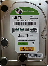 Жесткий диск Mediamax 3.5" 1TB (WL1000GSA6454G) - фото Жесткий диск Mediamax 3.5" 1TB (WL1000GSA6454G)