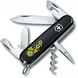 Мультитул Victorinox Spartan Ukraine (1.3603.3_T1050u) Black Цветы - фото Мультитул Victorinox Spartan Ukraine (1.3603.3_T1050u) Black Цветы