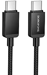 Кабель Borofone BX120 USB Type-C - Type-C 60w 3a 1м cable Black - фото Кабель Borofone BX120 USB Type-C - Type-C 60w 3a 1м cable Black