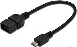 OTG-перехідник Digitus Micro USB to USB OTG 0.2m (AK-300309-002-S)