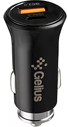 Автомобільний зарядний пристрій з швидкою зарядкою Gelius Pro Twix GP-CC006 USB/Type-C QC/PD 18W + USB Type-C Cable Black
