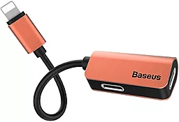 Аудио-переходник Baseus L37 Lightning M - 2xLightning Sound&Charge Gold (CALL37-17) - фото Аудио-переходник Baseus L37 Lightning M - 2xLightning Sound&Charge Gold (CALL37-17)