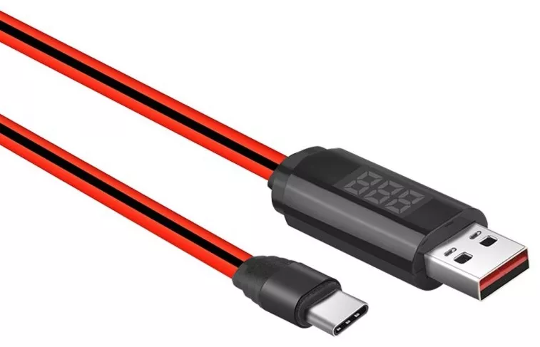 Кабель Hoco U29 LED Displayed Timing USB-A - Type-C 12w 2.4a 1.2м cable White - фото 2