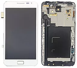 Дисплей Samsung Galaxy Note N7000, I9220 с тачскрином и рамкой, White - фото Дисплей Samsung Galaxy Note N7000, I9220 с тачскрином и рамкой, White